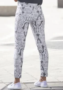 Online LASCANA 7/8-Jeggings Offwhite-Anthrazit Bedruckt