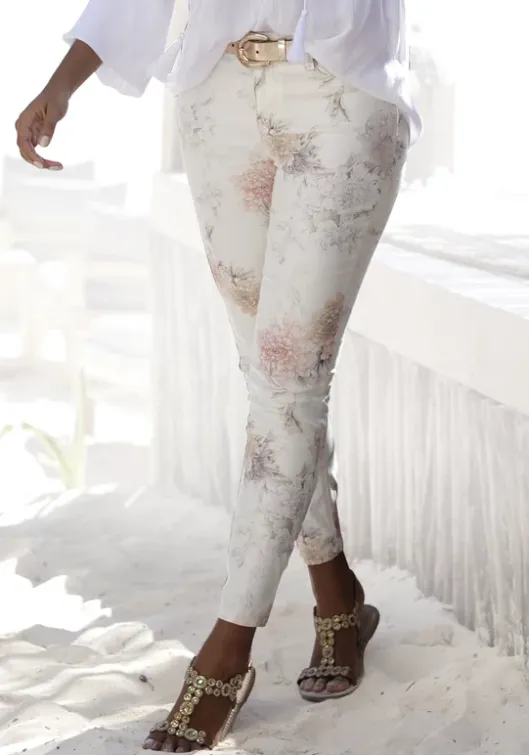 Discount LASCANA 7/8-Jeggings Weis-Bedruckt