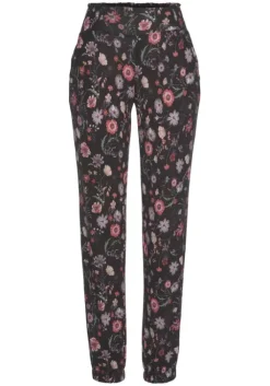 Discount LASCANA Jerseyhose Schwarz-Bedruckt