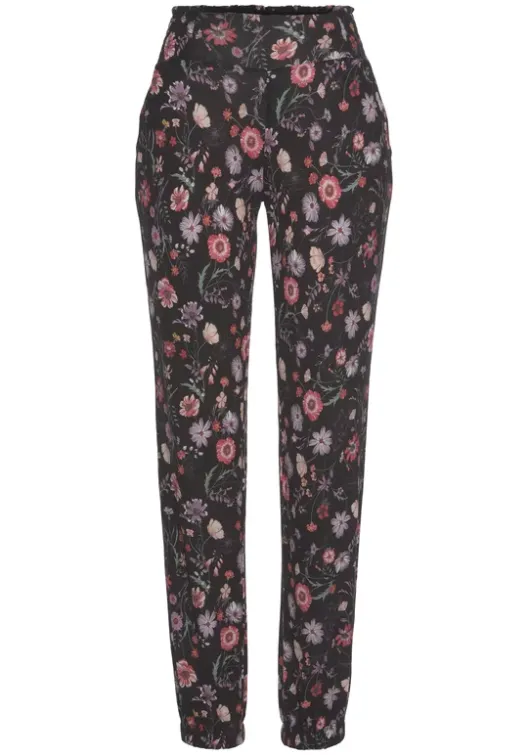 Discount LASCANA Jerseyhose Schwarz-Bedruckt
