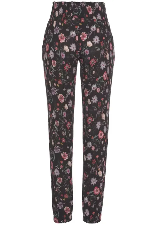Discount LASCANA Jerseyhose Schwarz-Bedruckt