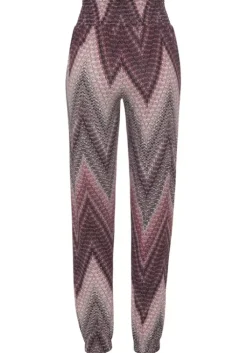 Best LASCANA Jerseyhose Sand-Bordeaux Bedruckt