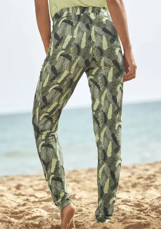 s.Oliver Jerseyhose Khaki Bedruckt