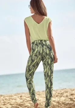 s.Oliver Jerseyhose Khaki Bedruckt