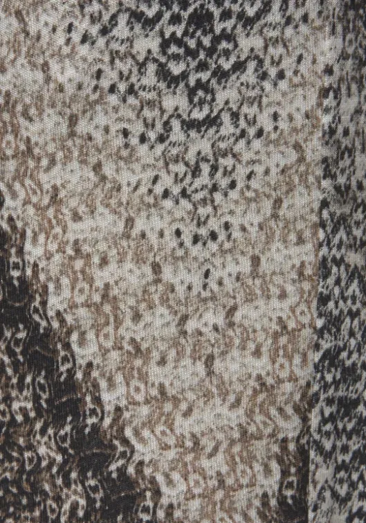 LASCANA Jerseyhose Schwarz-Braun-Creme Bedruckt