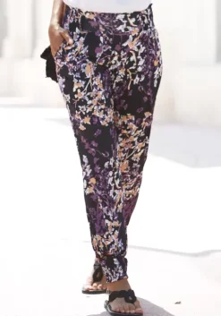Hot Vivance Jerseyhose Schwarz-Lila Bedruckt