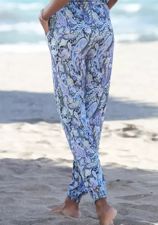 New LASCANA Jerseyhose Blau-Bedruckt