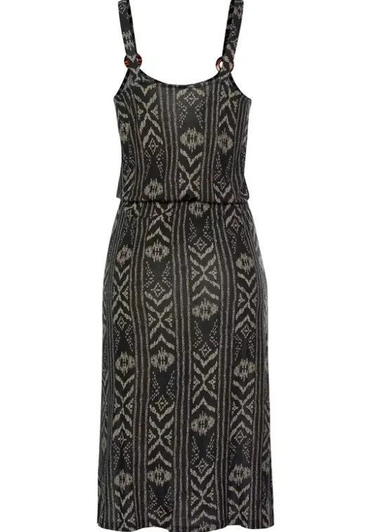 Outlet LASCANA Jerseykleid Schwarz-Creme-Bedruckt