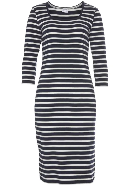 Online LASCANA Jerseykleid Marine-Weis Gestreift