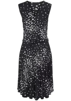 Vivance Jerseykleid Schwarz-Weis-Bedruckt