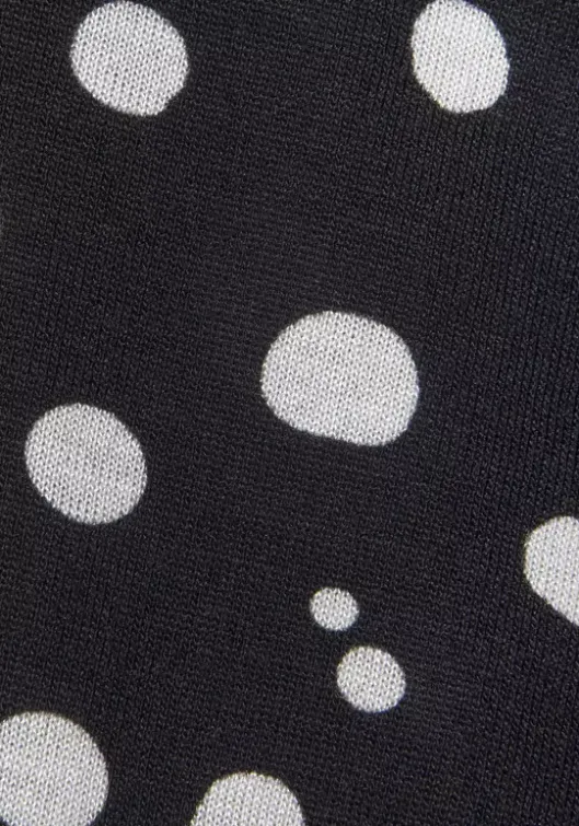 Vivance Jerseykleid Schwarz-Weis-Bedruckt