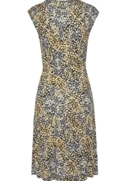 Discount s.Oliver Jerseykleid Schwarz-Gelb Bedruckt