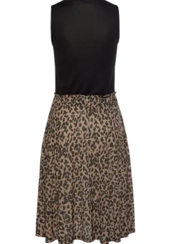Online Buffalo Jerseykleid Schwarz-Leo-Bedruckt