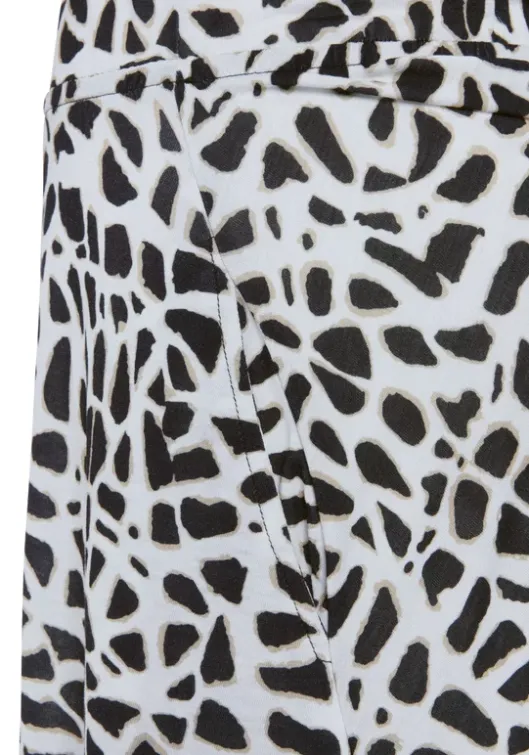 Best LASCANA Jerseykleid Creme-Schwarz Bedruckt