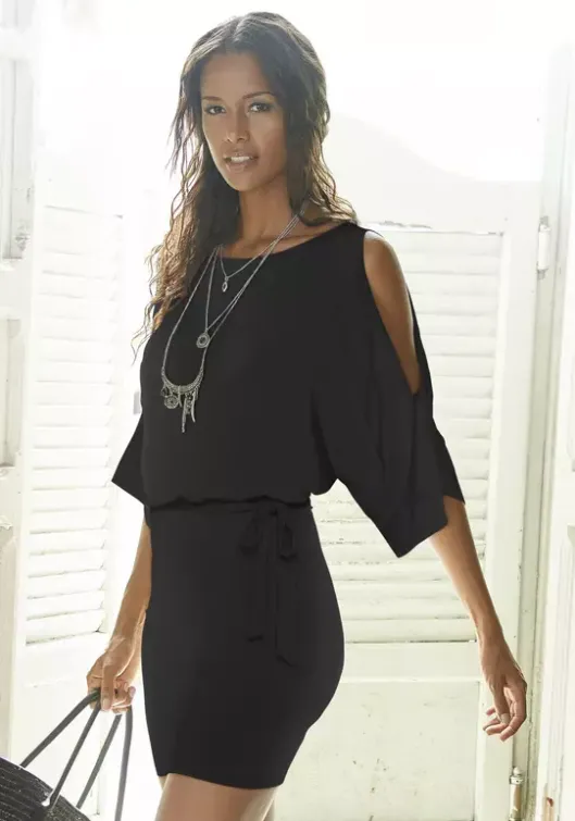 Discount Buffalo Jerseykleid Schwarz