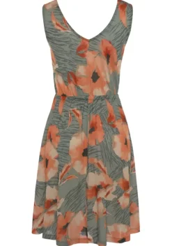 Best LASCANA Jerseykleid Grun-Orange Bedruckt