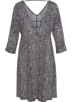 Vivance Jerseykleid Schwarz-Weis Bedruckt