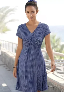 Best Vivance Jerseykleid Blau-Marine-Gemustert