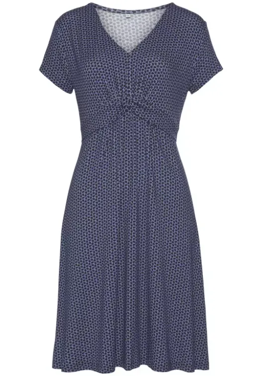 Best Vivance Jerseykleid Blau-Marine-Gemustert