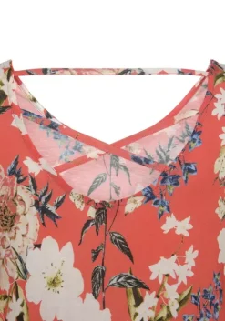 Online s.Oliver Jerseykleid Koralle-Bedruckt