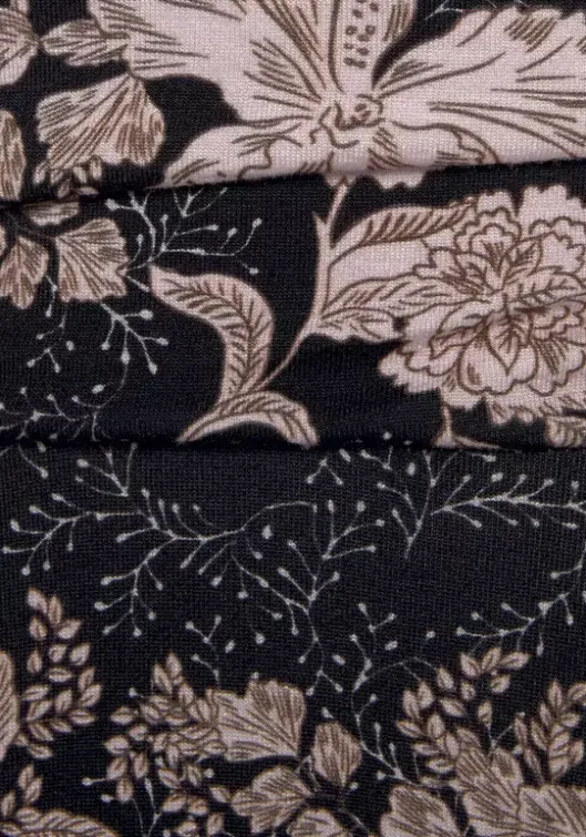 Online Vivance Jerseykleid Schwarz-Rose-Bedruckt