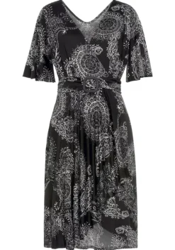 Vivance Jerseykleid Schwarz-Weis Bedruckt