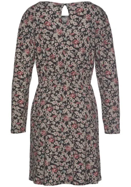 Clearance LASCANA Jerseykleid Schwarz-Bedruckt