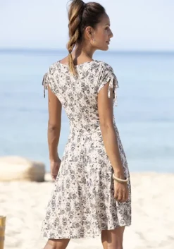 Sale Vivance Jerseykleid Beige-Bedruckt