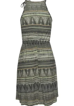 Clearance Beachtime Jerseykleid Schwarz-Grun-Bedruckt