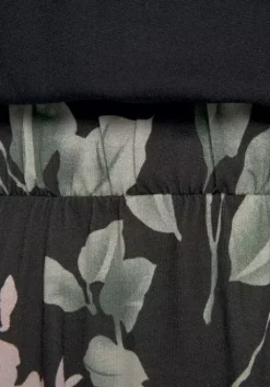 Outlet Buffalo Jerseykleid Schwarz-Rosa-Bedruckt