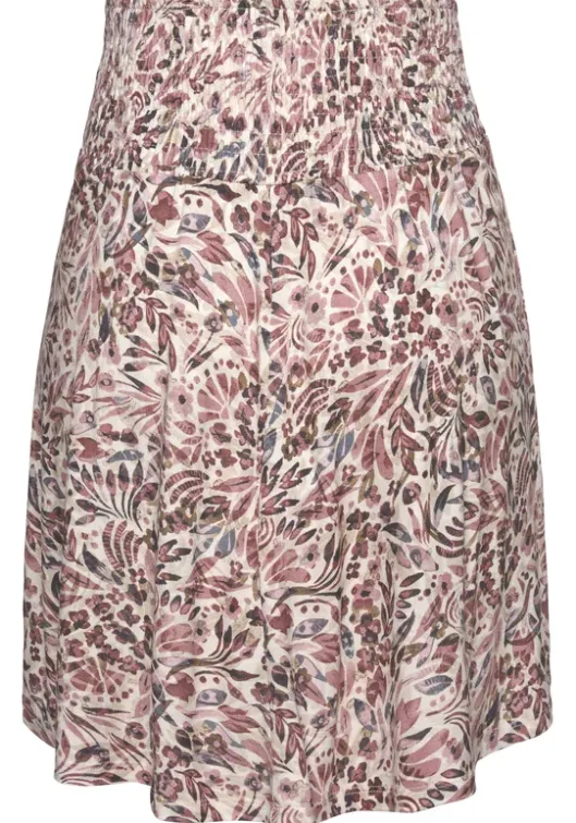 Clearance Vivance Jerseyrock Creme-Mauve Bedruckt