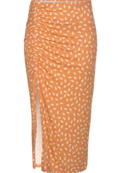 Discount Vivance Jerseyrock Orange-Creme Bedruckt