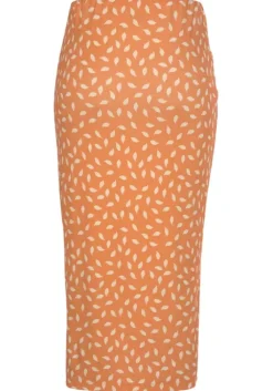 Discount Vivance Jerseyrock Orange-Creme Bedruckt