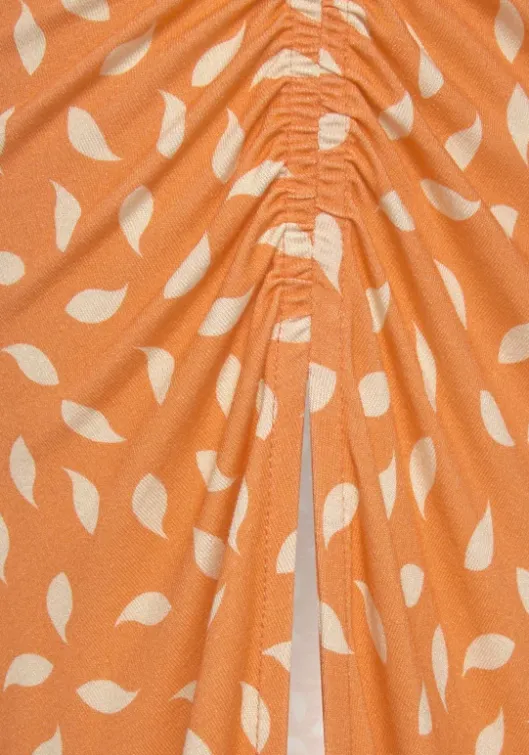 Discount Vivance Jerseyrock Orange-Creme Bedruckt