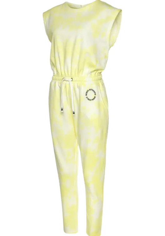 Online Bench. Jumpsuit Gelb-Zitrus-Weis