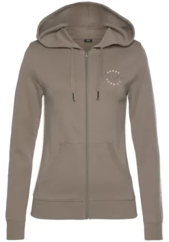 Clearance H.I.S Kapuzensweatjacke Camelfarben