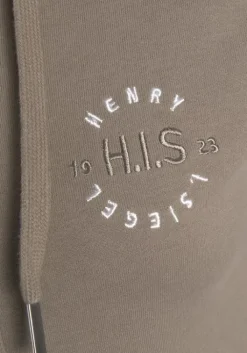 Clearance H.I.S Kapuzensweatjacke Camelfarben