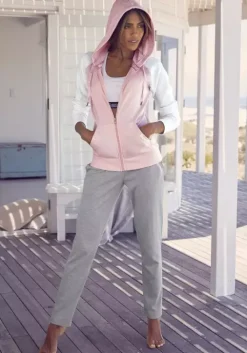 Sale Bench. Kapuzensweatjacke Rosa-Weis