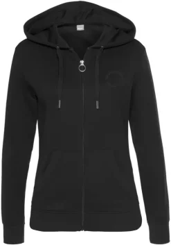 Discount Kapuzensweatjacke"Mit Logostickerei" Homewear-Oberteile