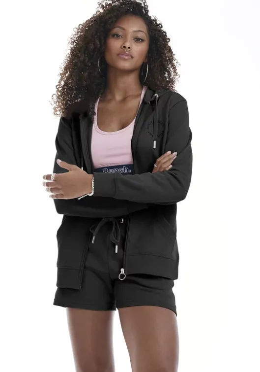 Discount Kapuzensweatjacke"Mit Logostickerei" Homewear-Oberteile