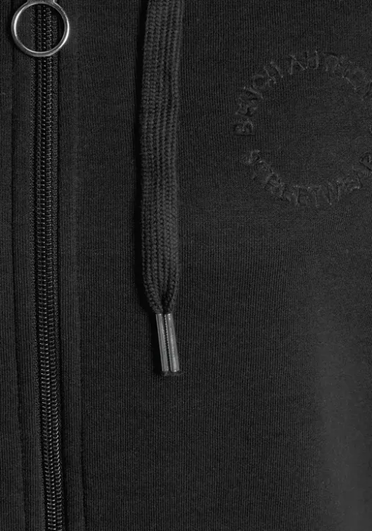 New Bench. Kapuzensweatjacke"Mit Logostickerei" Schwarz