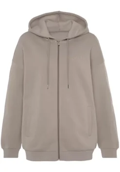 Sale LASCANA Kapuzensweatjacke"-Sweatjacke Mit Kapuze" Taupe