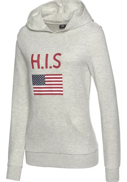 H.I.S Kapuzensweatshirt Grau-Meliert