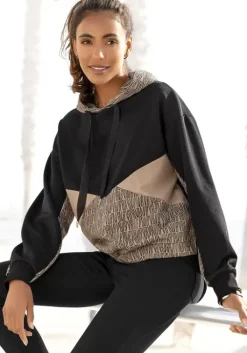 Venice Beach Kapuzensweatshirt Toffee-Schwarz