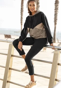 Venice Beach Kapuzensweatshirt Toffee-Schwarz