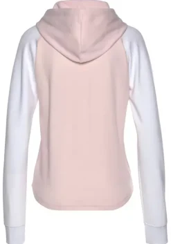 New Bench. Kapuzensweatshirt Weis-Rosa