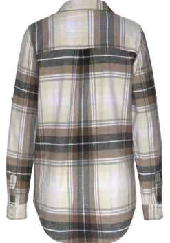 Hot Buffalo Karobluse Braun-Creme-Kariert
