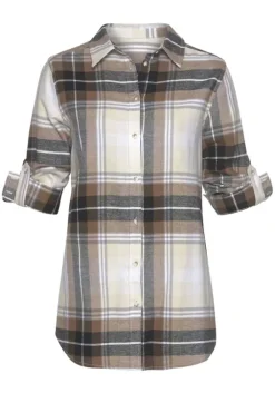 Hot Buffalo Karobluse Braun-Creme-Kariert