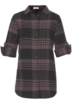 Clearance LASCANA Karobluse Lila-Schwarz-Kariert