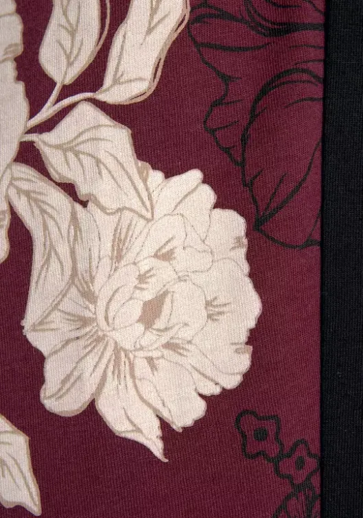 Clearance s.Oliver Kimono Bordeaux-Schwarz